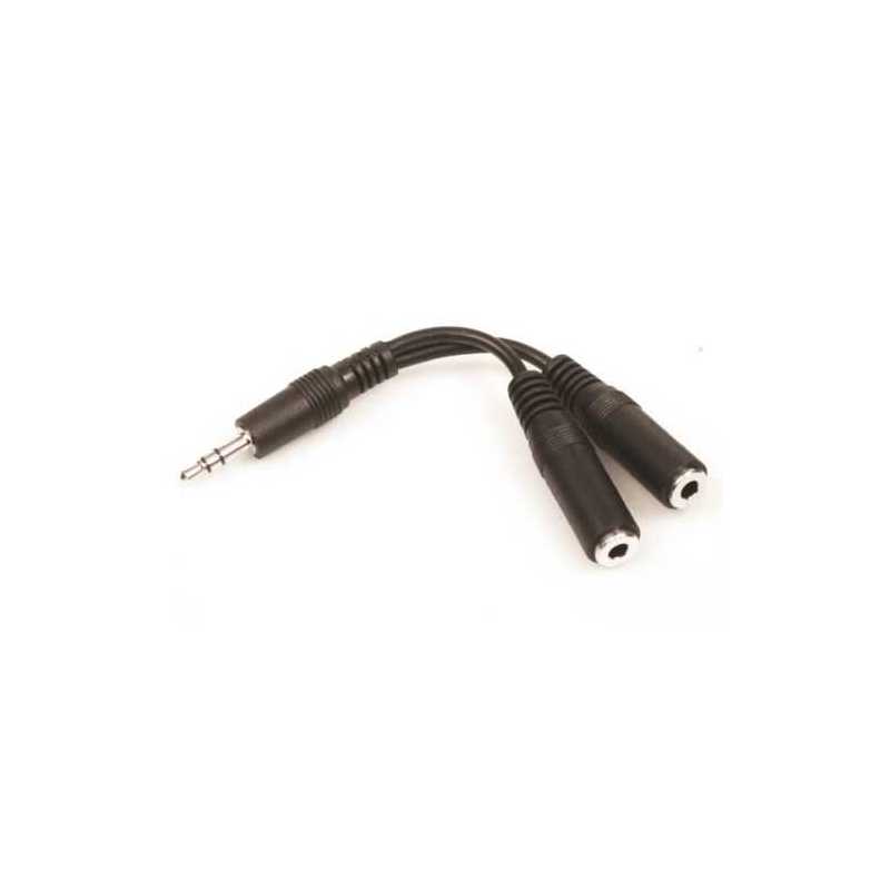 Sandberg 3.5mm Jack Splitter Cable, 2 x Audio Out, 5 Year Warranty