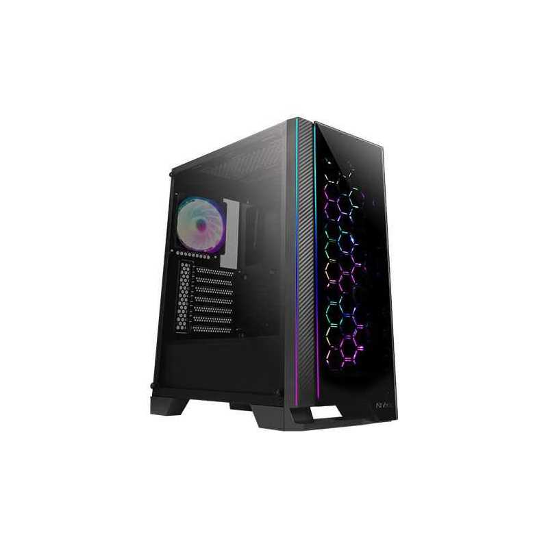 Antec NX600 ATX Gaming Case with Glass Window & Front Panel, No PSU, 4 x ARGB Fans, LED Control Button