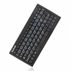 Keysonic ACK-3400U Wired Mini Keyboard, USB, Ultra-Compact, Soft Skin Coating