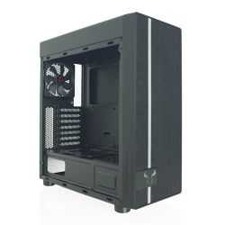 Riotoro CR400 Gaming Case with Window, ATX, No PSU, Mesh Front, 2 x 12cm Fans (Red LED Front Fan), USB 3.0