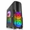 Spire G Force Gaming Case with Window, ATX, No PSU, RGB Fans & Remote, Card Reader, Black