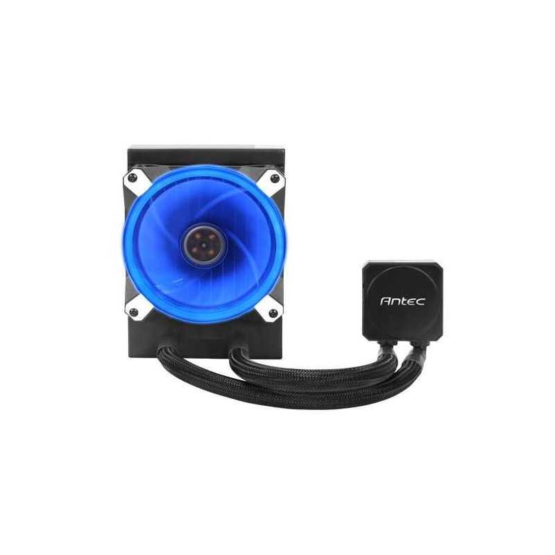 Antec Kuhler H20 K120 Liquid CPU Cooler, 12cm PWM Blue LED Fan, Low Profile 