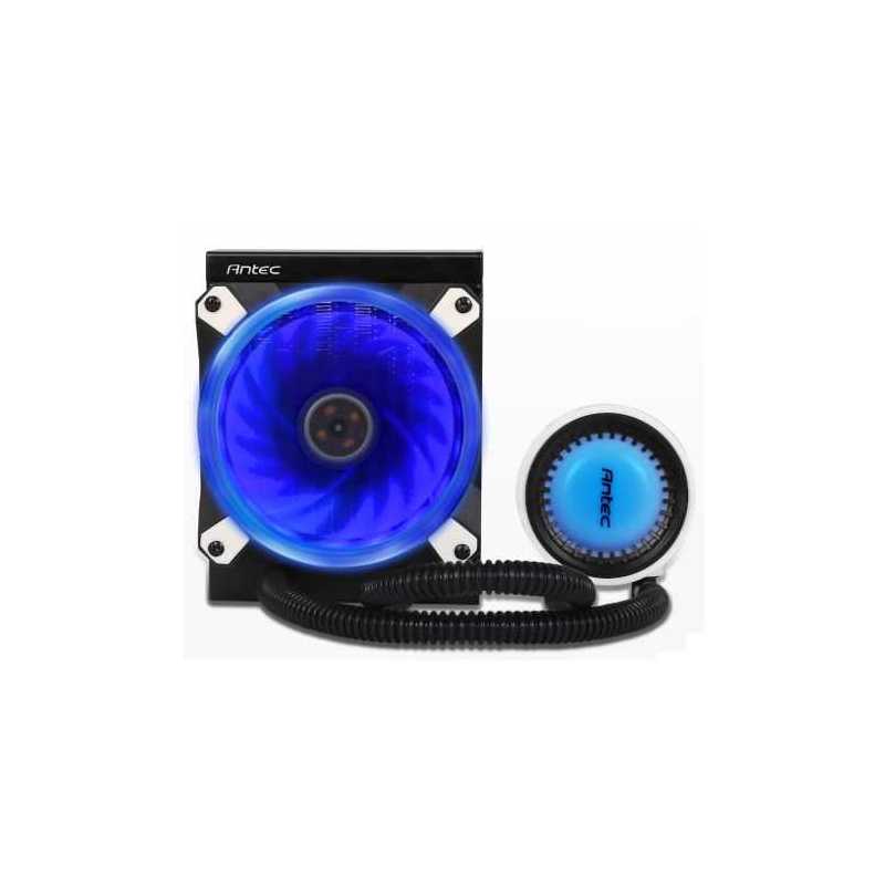 Antec Mercury 120 Liquid CPU Cooler, 120mm Radiator, 12cm PWM Fan - Temp Indicating LED Colours