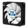 Arctic F8 Silent 8cm Case Fan, Black & White, 9 Blades, Fluid Dynamic, 6 Year Warranty