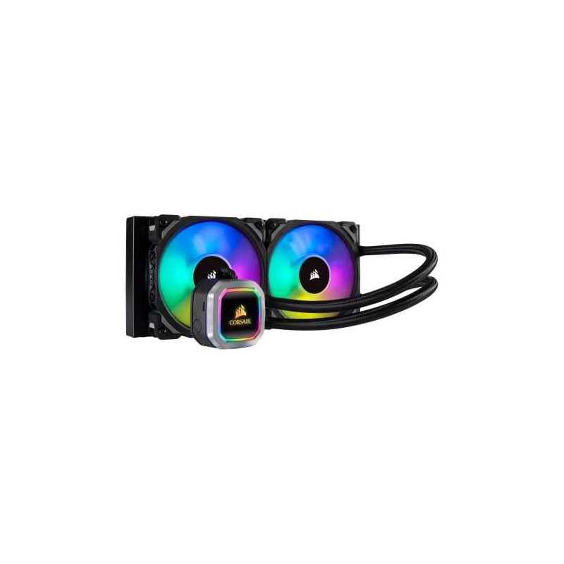 Corsair Hydro H100i RGB Platinum 240mm RGB Liquid CPU Cooler, 2 x 12cm PWM Fans