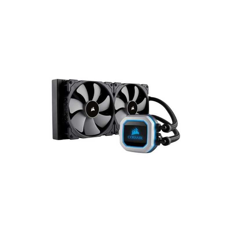 Corsair Hydro H115i PRO 280mm RGB Liquid CPU Cooler, 2 x 14cm PWM Fans, RGB LED Pump Head