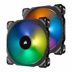 Corsair ML140 Pro 14cm PWM RGB Case Fan, Magnetic Levitation Bearing, Twin Pack