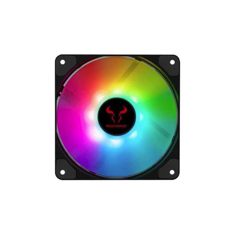 Riotoro Quiet Storm 12cm RGB PWM Case Fan, 10 Addressable RGB LEDs, Hydraulic Bearing