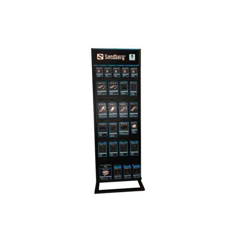 Sandberg Floor Display Stand, Two Sides, Black, 175 x 60 x 40 cm Sandberg Floor Display Stand, Two Sides, Black, 175 x 60 x 40 cm