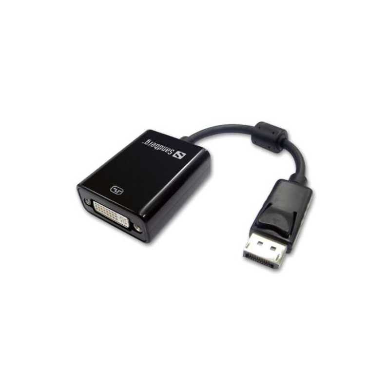 Sandberg DisplayPort Male to DVI-I Female Converter Cable, 20cm, 5 Year Warranty Sandberg DisplayPort Male to DVI-I Female Converter Cable, 20cm, 5 Year Warranty