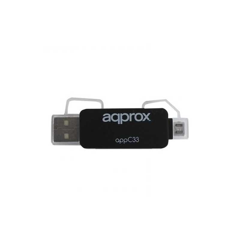 Approx (APPC33) External Mini Card Reader, 5 Slot, USB/Micro USB, Black