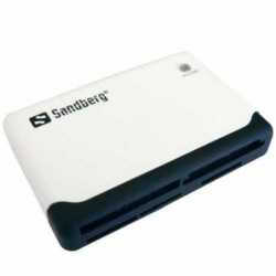 Sandberg (133-46) External Multi Card Reader, USB Powered, Black & White, 5 Year Warranty