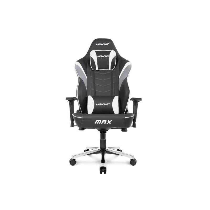 AKRacing Masters Series Max Gaming Chair, Black & White, 5/10 Year Warranty