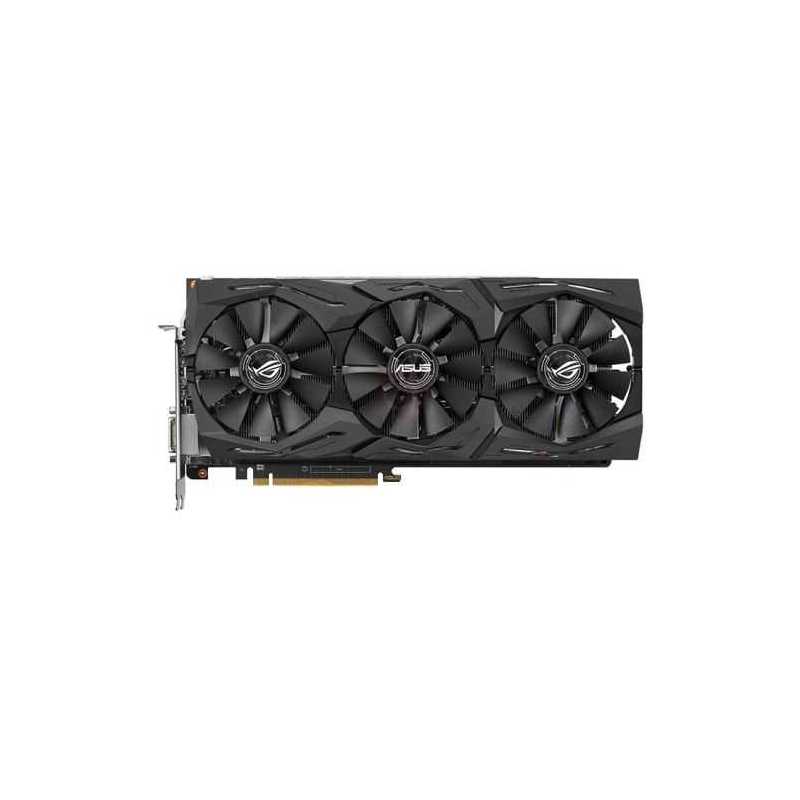 Asus Radeon ROG STRIX RX VEGA56 OC, 8GB HBM2, DVI, 2 HDMI, 2 DP, 1573MHz Clock, RGB Lighting