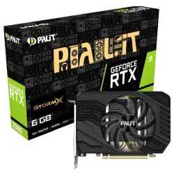 Palit RTX2060 StormX, 6GB DDR6, DVI, HDMI, DP, 1680MHz Clock, Compact Design