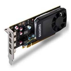 PNY Quadro P620 Professional Graphics Card, 2GB DDR5, 4 miniDP 1.4 (4 x DP adapters), Low Profile (Bracket Included)