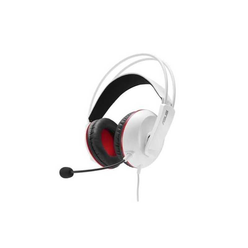 Asus CERBERUS ARCTIC Gaming Headset, 60mm Drivers, Full-size Cushions, Dual-mic, Braided Cable