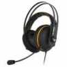 Asus TUF Gaming H7 7.1 Gaming Headset, 53mm Driver, 3.5mm Jack (USB Adapter), Boom Mic, Virtual Surround, Stainless-Steel Headband, Yellow