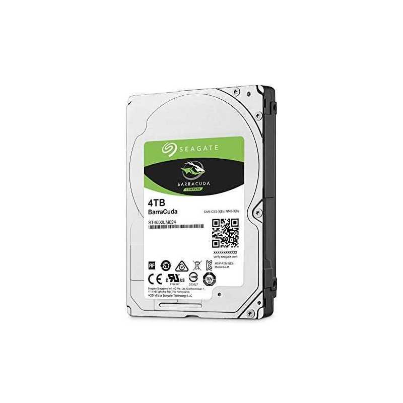 Seagate 2.5", 4TB, SATA3, BarraCuda Hard Drive, 5400RPM, 128MB Cache, 15mm