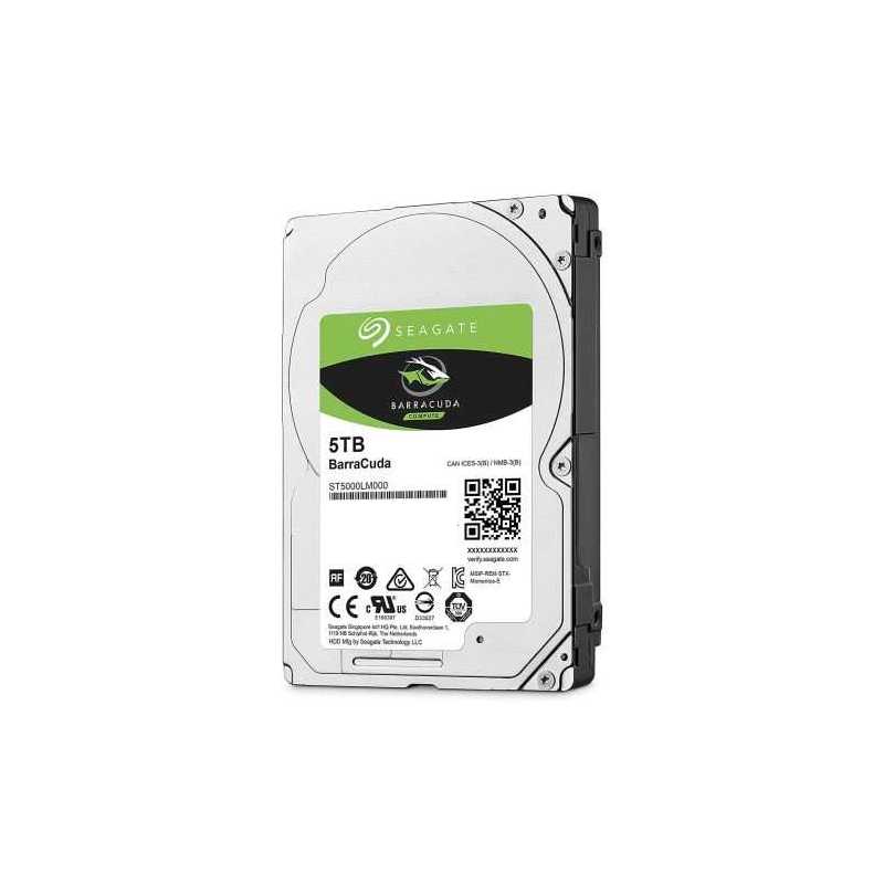 Seagate 2.5", 5TB, SATA3, BarraCuda Hard Drive, 5400RPM, 128MB Cache, 15mm