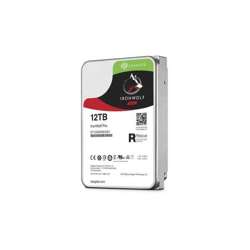 Seagate 3.5", 12TB, SATA3, IronWolf Pro NAS Hard Drive, 7200RPM, 256MB Cache, 2 Yr Data Recovery Service