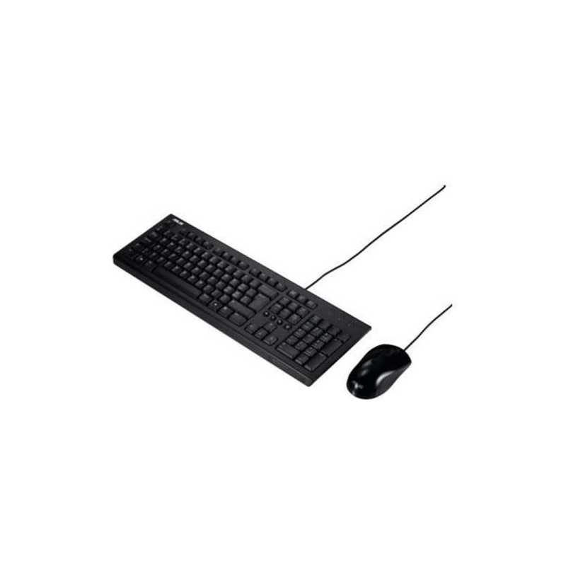 Asus U2000 Wired Keyboard and Mouse Desktop Kit, USB, 1000 DPI, Multimedia