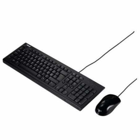 Asus U2000 Wired Keyboard and Mouse Desktop Kit, USB, 1000 DPI, Multimedia