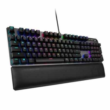 Asus TUF GAMING K7 Optical-Mech Gaming Keyboard, IP56 Resistance, Aircraft-grade Aluminium, Memory-Foam Pad, RGB Lighting
