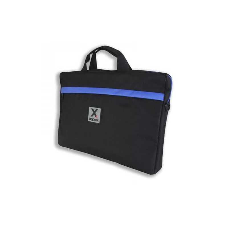 Approx (APPNB15S) 15.6" Laptop Carry Case, Multiple Compartments, Black & Blue, Retail