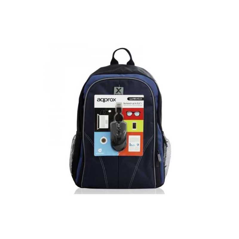 Approx (APPNBBUNDLE40) Backpack & Mouse Bundle 15.6" Case in Black