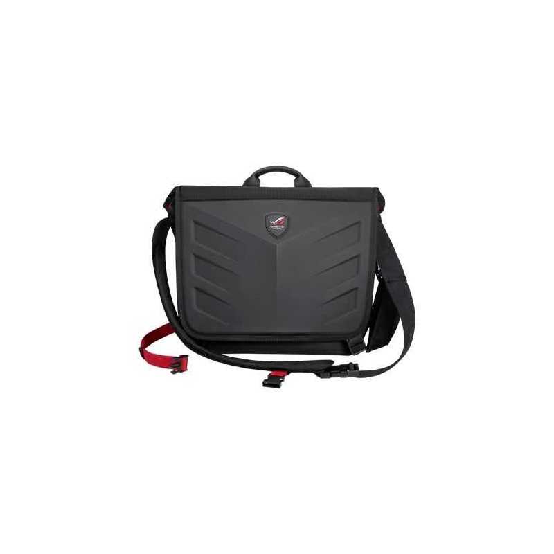 Asus ROG Ranger Messenger 15.6" Laptop Carry Case, 1260D Gucci Polyester, Water/Scratch Resistant, Black 