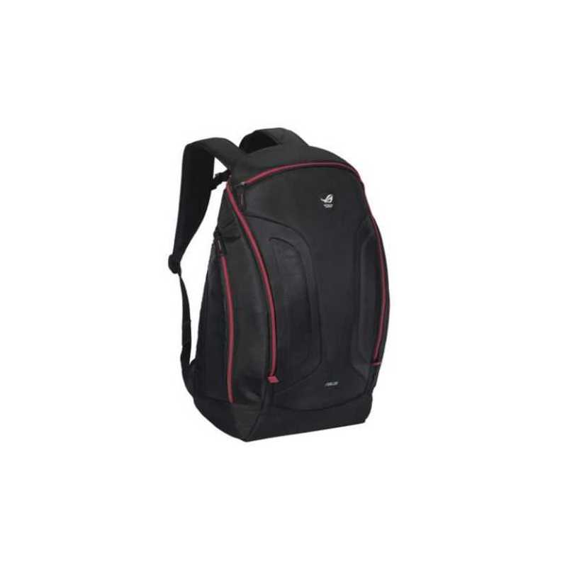 Asus ROG SHUTTLE II 17" Backpack, Oversized Interior, Water Resistant, Black & Red