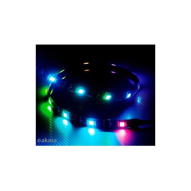 Akasa Vegas Addressable MBA RGB LED Light Strip, 60cm, 5V, Magnetic Backing, Aura Sync Compatible