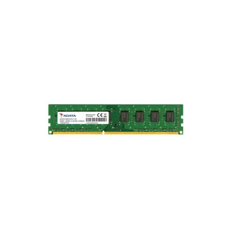 ADATA 2GB, DDR3, 1333MHz (PC3-10600), CL9, DIMM Memory, Single Rank