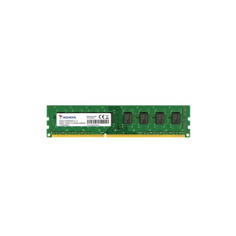 ADATA 4GB, DDR3, 1600MHz (PC3-12800), CL11, DIMM Memory, Single Rank, 512x8