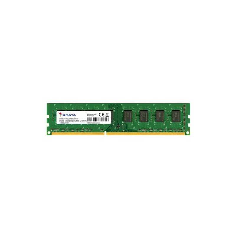 ADATA 8GB, DDR3, 1600MHz (PC3-12800), CL11, DIMM Memory, Single Rank, 512x8