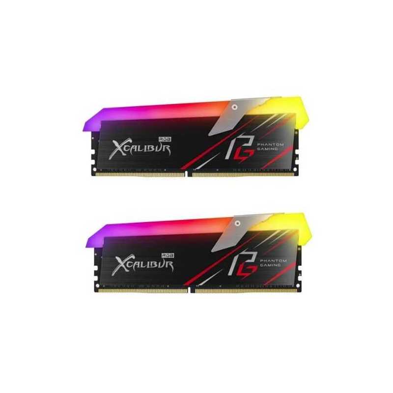 Asrock T-FORCE XCALIBUR Phantom RGB LED 16GB Kit (2 x 8GB), DDR4, 3600MHz (PC4-28800), CL18, XMP 2.0, DIMM Memory 