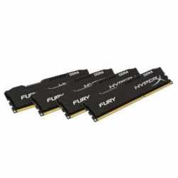HyperX Fury Black 32GB Kit (4 x 8GB), DDR4, 2400MHz (PC4-19200), CL15, 1.2V, XMP 2.0, DIMM Memory