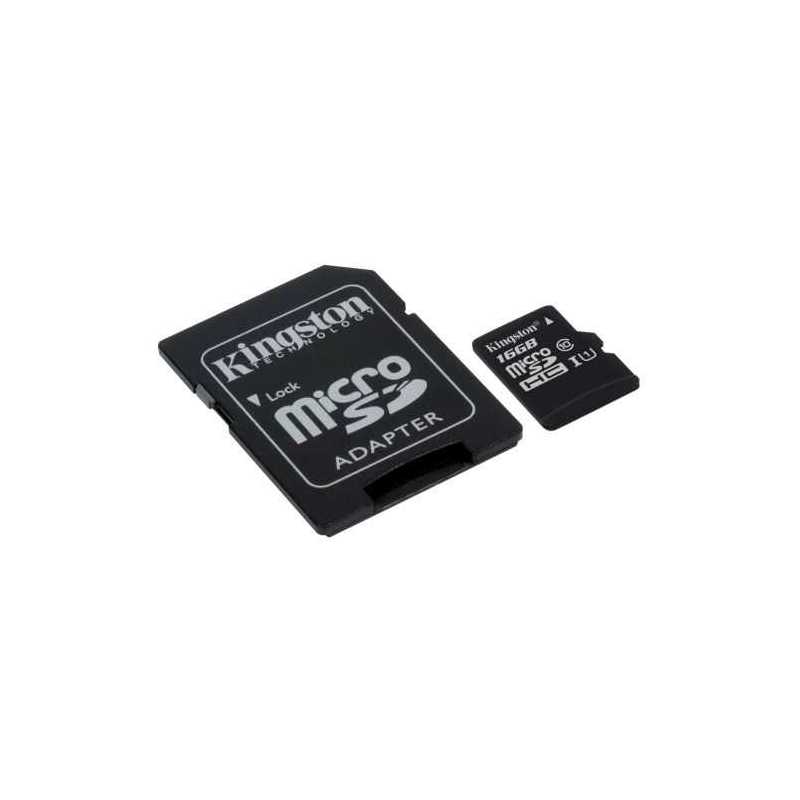 Kingston 16GB Canvas Select Micro SD Card with SD Adapter, Class 10 