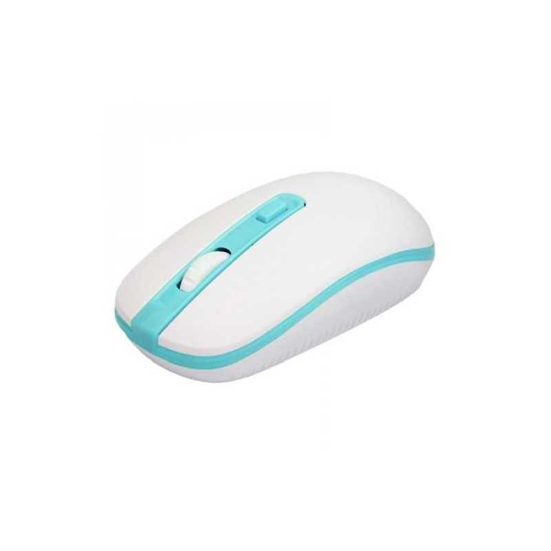 Approx APPWMVWLB Wireless Optical Mouse, 800 - 1600 DPI, Nano USB, White & Blue