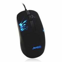Jedel (M67) Wired Optical Gaming Mouse, 1000 DPI, USB, DPI Switch, Black, 7 LED