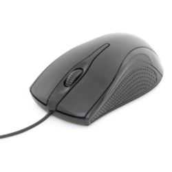Spire Wired Optical Mouse, USB, 800 DPI, Ergonomic, Ambidextrous, Brown Box