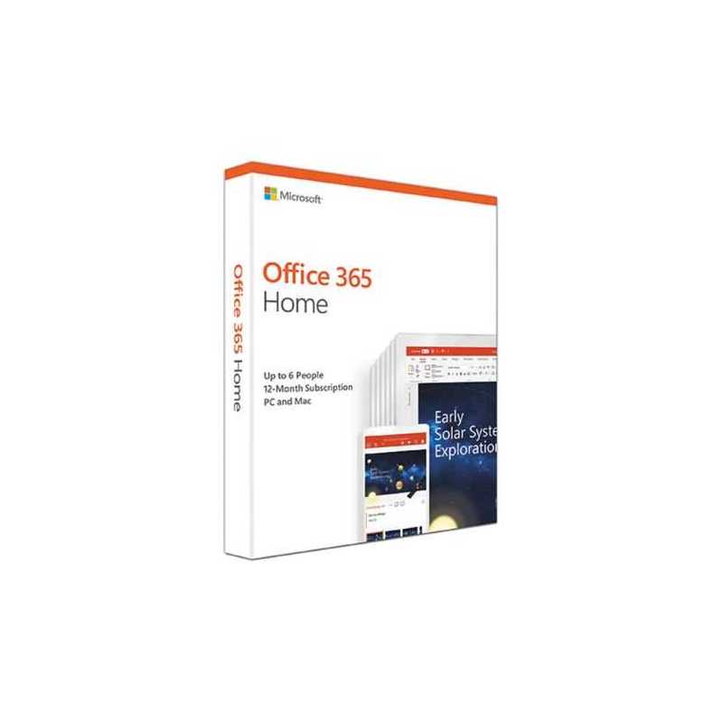 Microsoft Office 365 Home 2019, 6 Users (PCs/Macs, Tablets & Phones), 1 Year Subscription