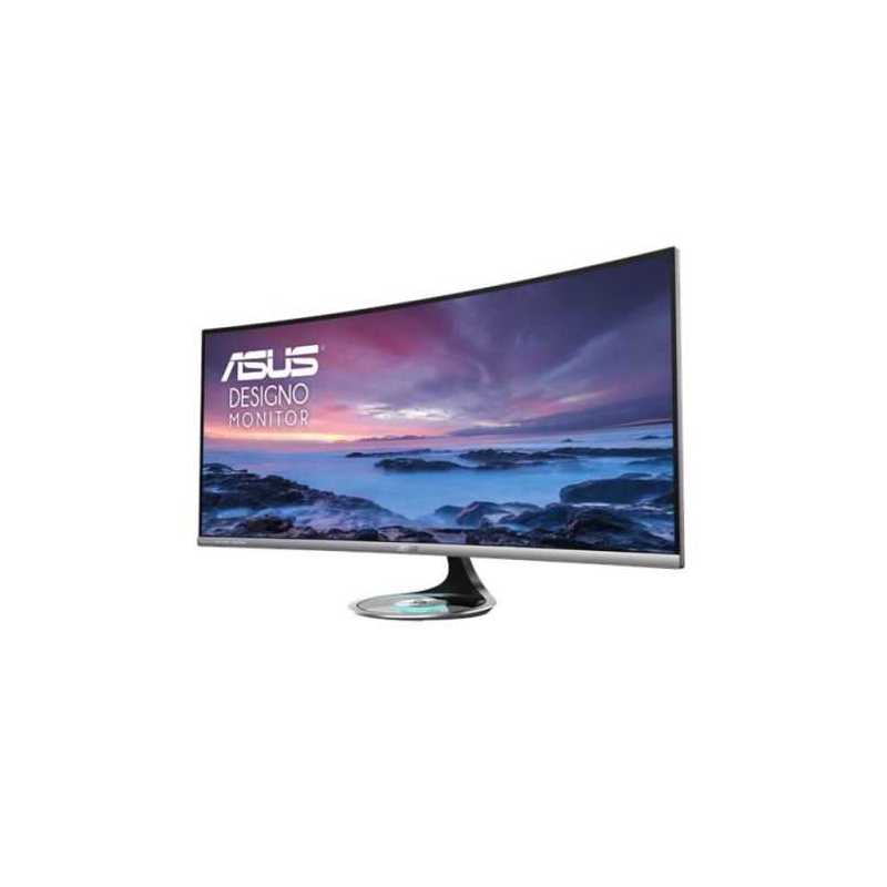 Asus 37.5" Designo Curve UWQHD Ultra-wide Curved Monitor (MX38VC), 21:9, 3840 x 1600, Qi Wireless Charger, Bluetooth Support, Speakers
