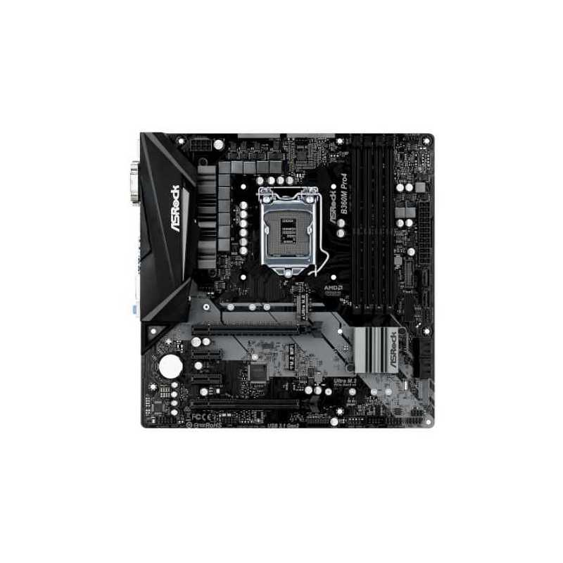 Asrock B360M PRO4, Intel B360, 1151, Micro ATX, DDR4, VGA ...