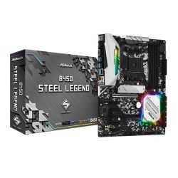 Asrock B450 STEEL LEGEND, AMD B450, AM4, ATX, 4 DDR4, HDMI, DP, XFire, Rock-Solid Durability