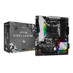 Asrock B450M STEEL LEGEND, AMD B450, AM4, Micro ATX, 4 DDR4, HDMI, DP, XFire, Rock-Solid Durability