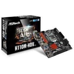 Asrock H110M-HDV, Intel H110, 1151, Micro ATX, DDR4, VGA, DVI, HDMI