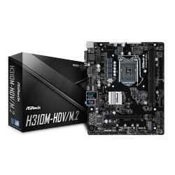 Asrock H310M-HDV/M.2, Intel H310, 1151, Micro ATX, DDR4, XFire, VGA, DVI, HDMI, M.2