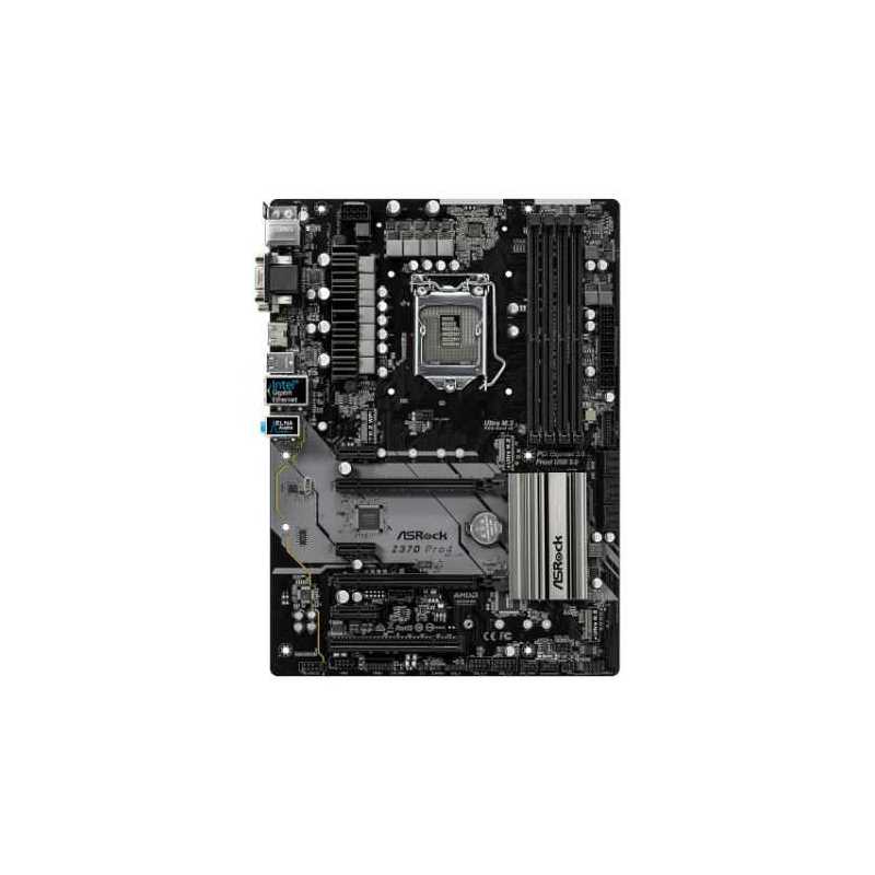 Asrock Z370 PRO4, Intel Z370, 1151, ATX, 4 DDR4, CrossFire, VGA, DVI, HDMI